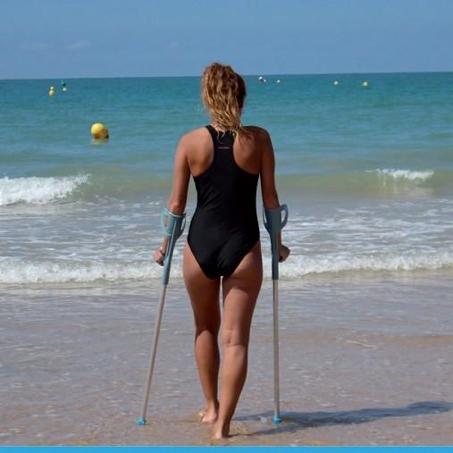Pack de Muletas Anfibias para PLAYA para Discapacitados