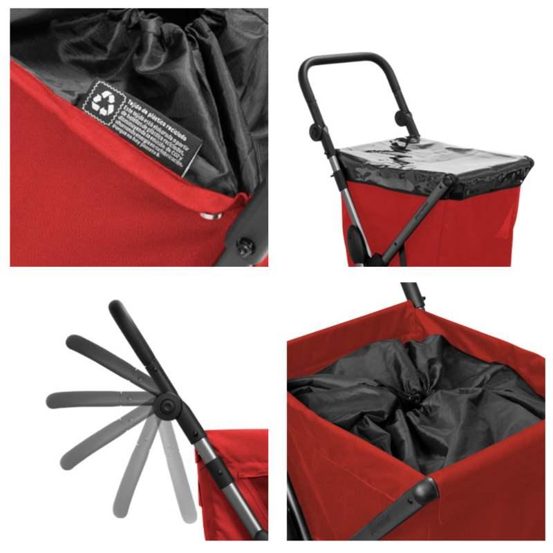 Carro de la Compra Playmarket IMPERMEABLE Hecho con Materiales Reciclados ECO