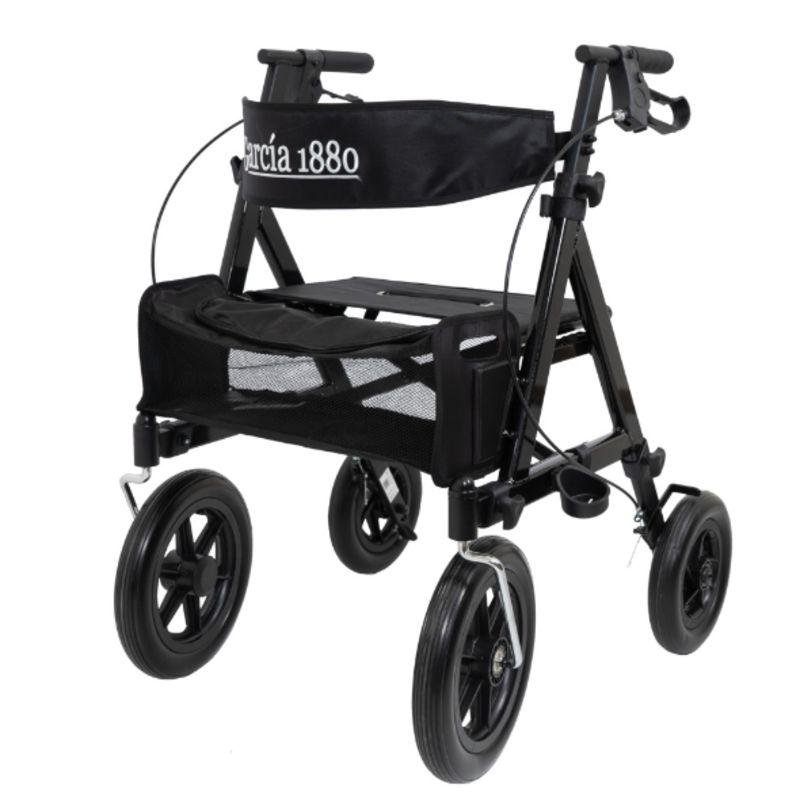 Andador Todoterreno Plegable con Freno de Doble Función