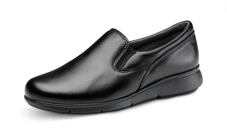 Zapato Piel Negro Cómodo y Ligero Señora Berta Feliz Caminar