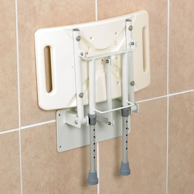 Asiento Abatible de Pared con Patas para Ducha (Resistente 160kg)