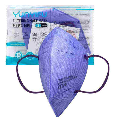 Mascarillas FFP2 Color Morado Homologada CE (Caja 10 unids.)