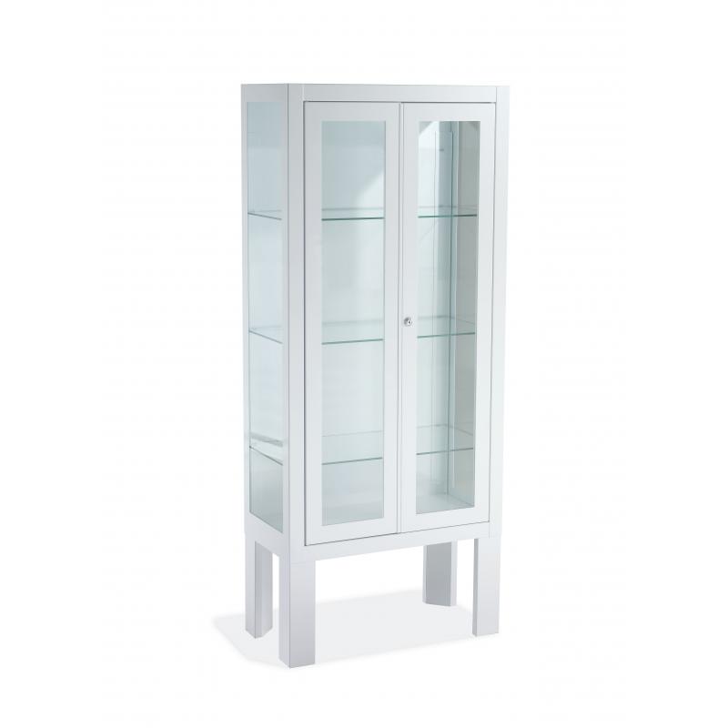 Vitrina de pie 2 puertas blanca 60 x 30 x 140