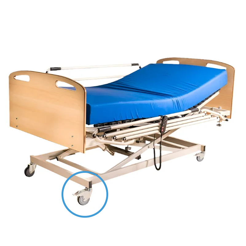 Rueda con Freno para Cama Articulada