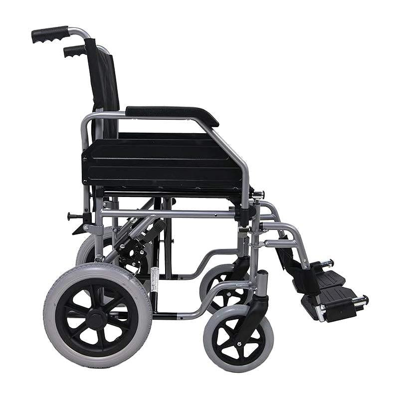 Plano lateral de la silla ruedas de poco peso fácil de llevar ideal residencias dortomedical