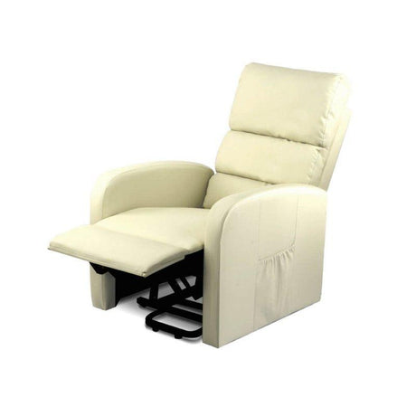 Sillón Relax LEVANTA PERSONAS con Masaje Vibratorio y Calor Lumbar BLANCO