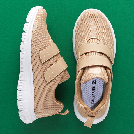 Sneakers Ortopédicos Velcro Marron