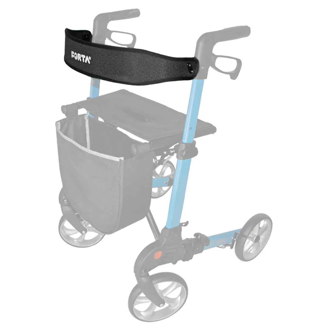 Accesorio de respaldo para andador para adultos karibu que aporta una seguridad total dortomedical