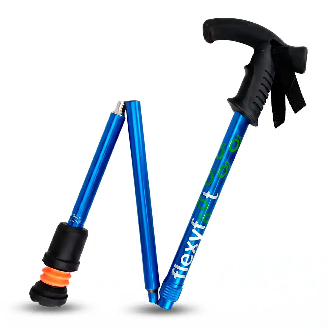Bastón para caminar con empuñadura antideslizante en color azul dortomedical