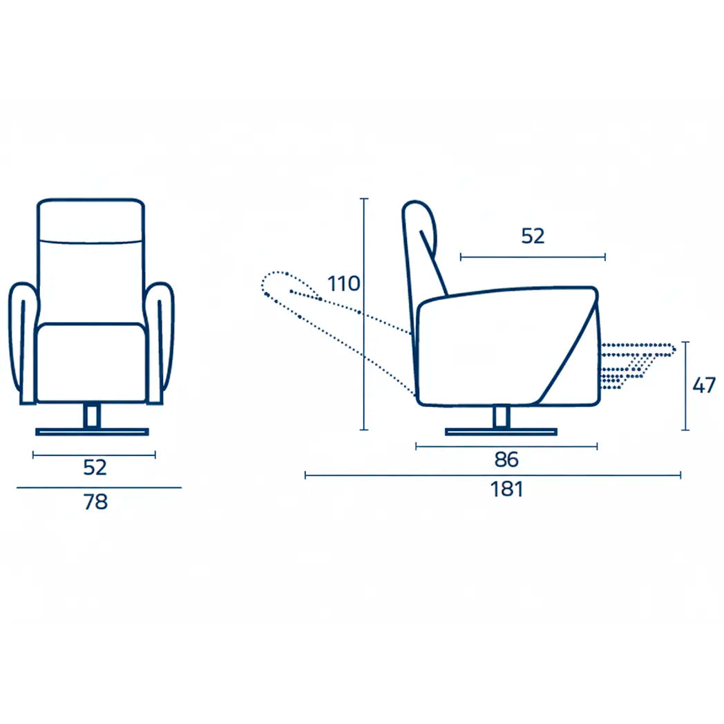 Medidas compactas del sillon levantapersonas que encaja con cualquier decoracion dortomedical