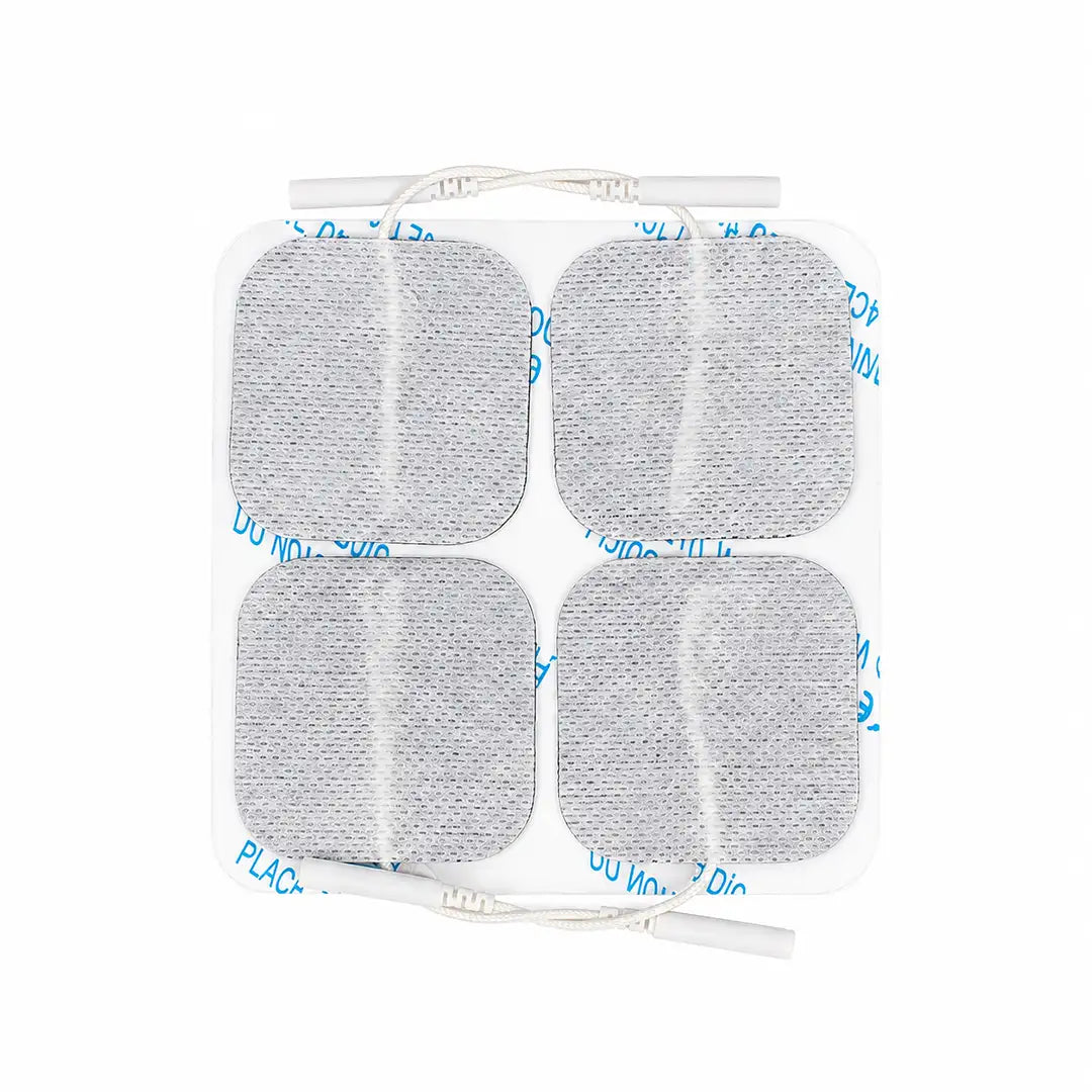 Vista de un pack de 4 electrodos para TENS dortomedical