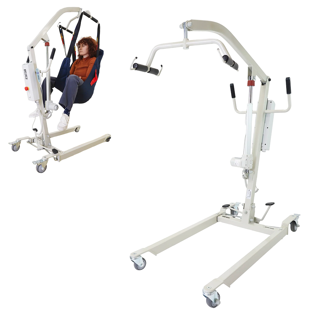 Grúa para Enfermos + Arnés Resistente 150 Kg