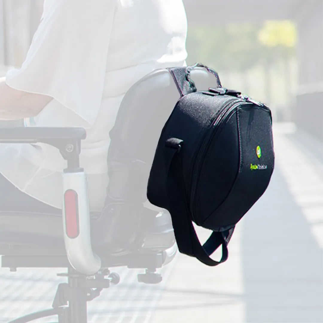 Mochila para respaldo de scooter o silla eléctrica para cómodo almacenaje de objetos dortomedical