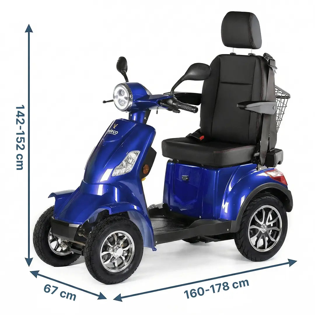 Moto eléctrica para adultos con asiento amplio y reposacabezas que mejora la ergonomía de Dortomedical