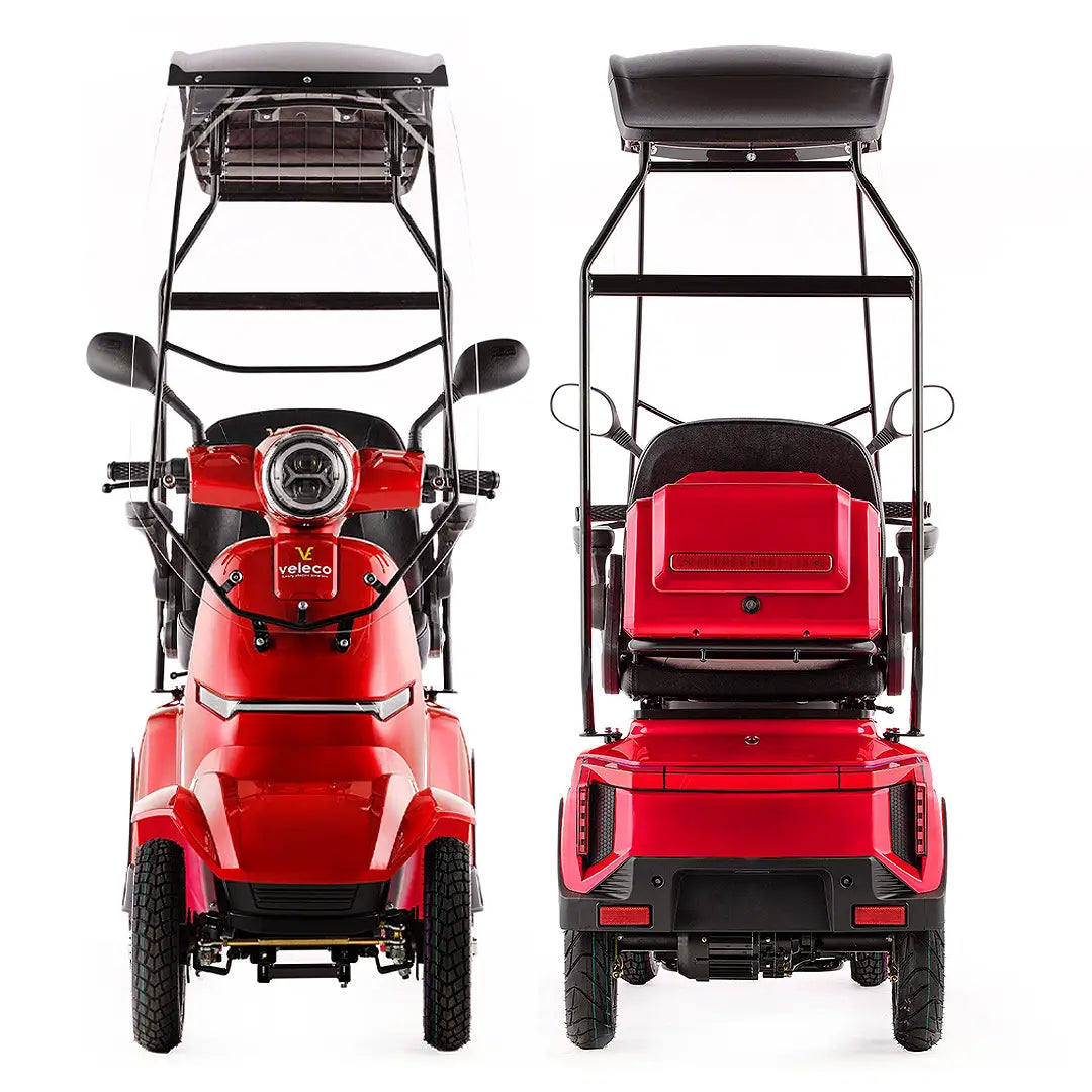 Scooter de 4 ruedas neumáticas con sistema de arranque suave para una conducción cómoda de Dortomedical