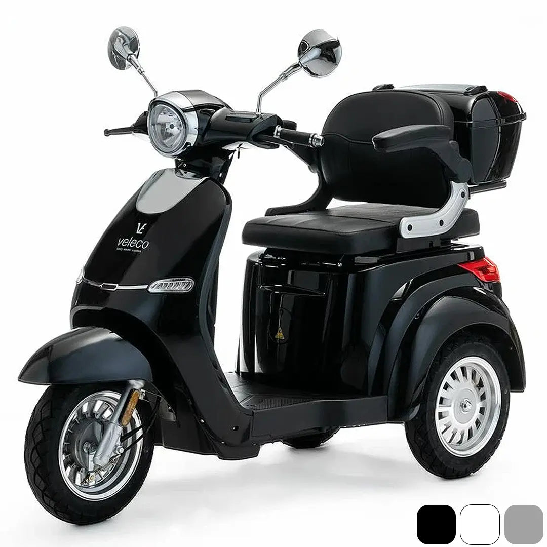 Scooter para discapacidad preparado para uso intensivo con sistema de luces para conducir de noche de Dortomedical