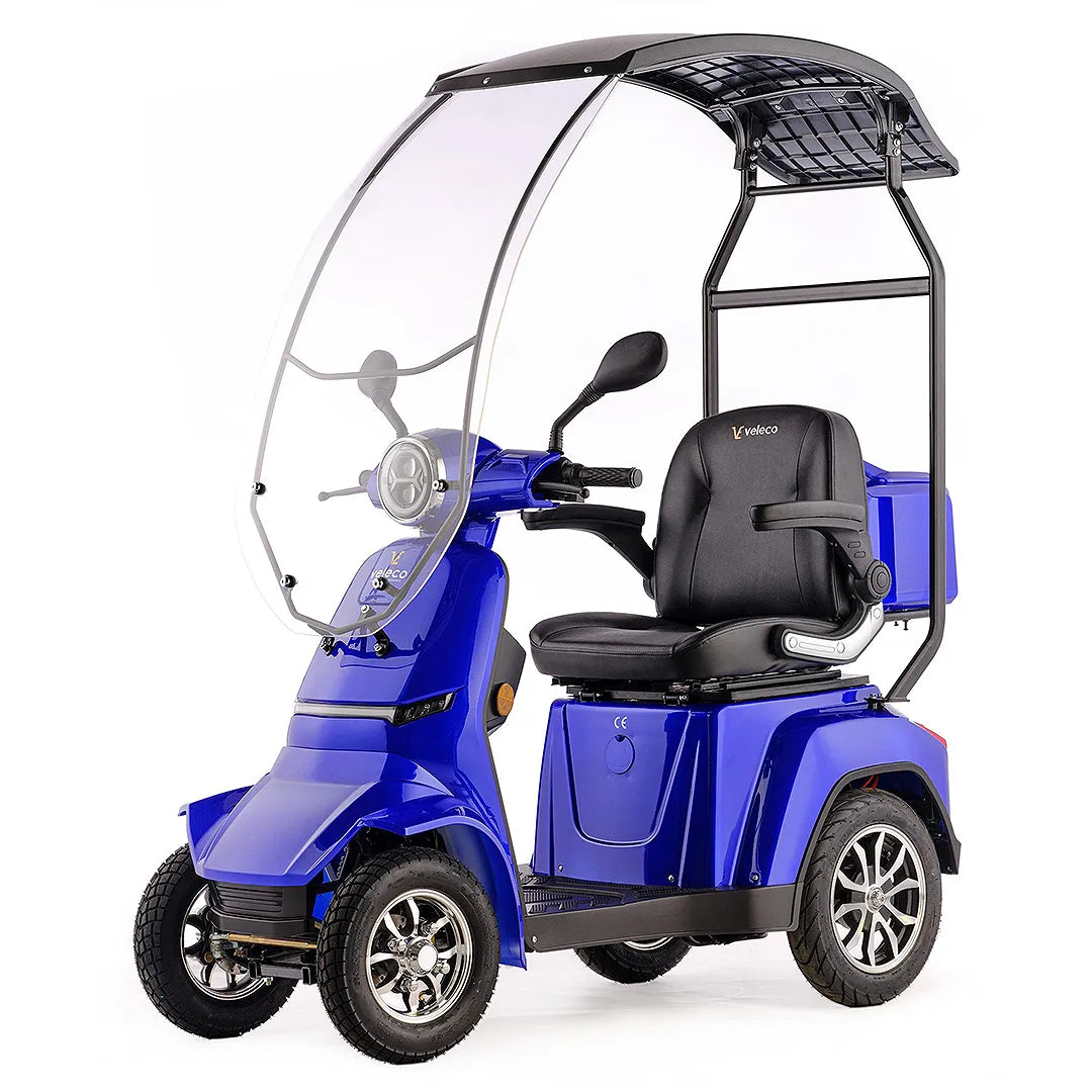 Scooter eléctrico de 1000W con techo, baúl trasero y compartimento bajo el asiento de Dortomedical