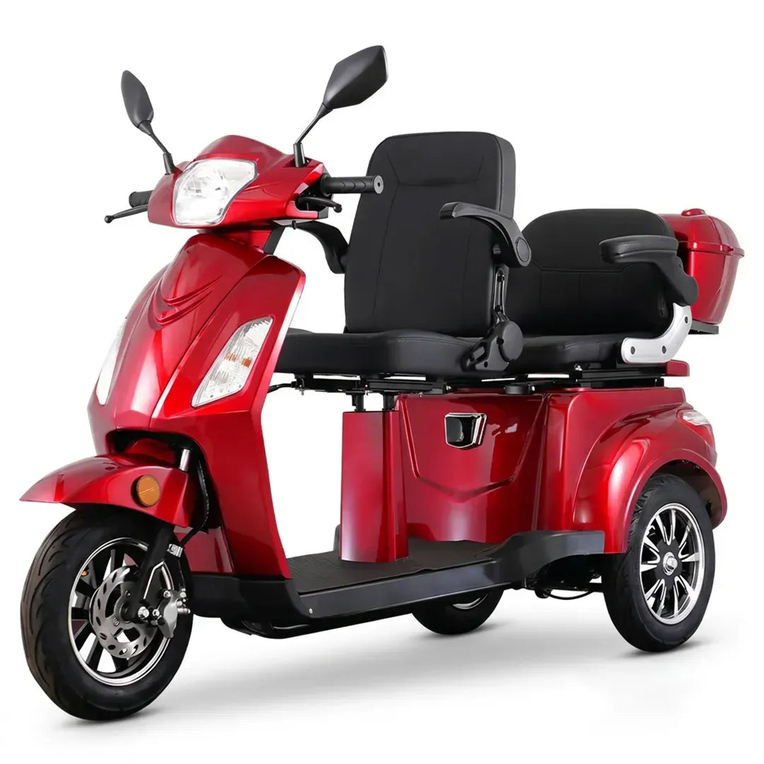 Scooter eléctrico para dos personas de 3 ruedas FASTER NEO 3 con amplio espacio para viajar acompañado dortomedical
