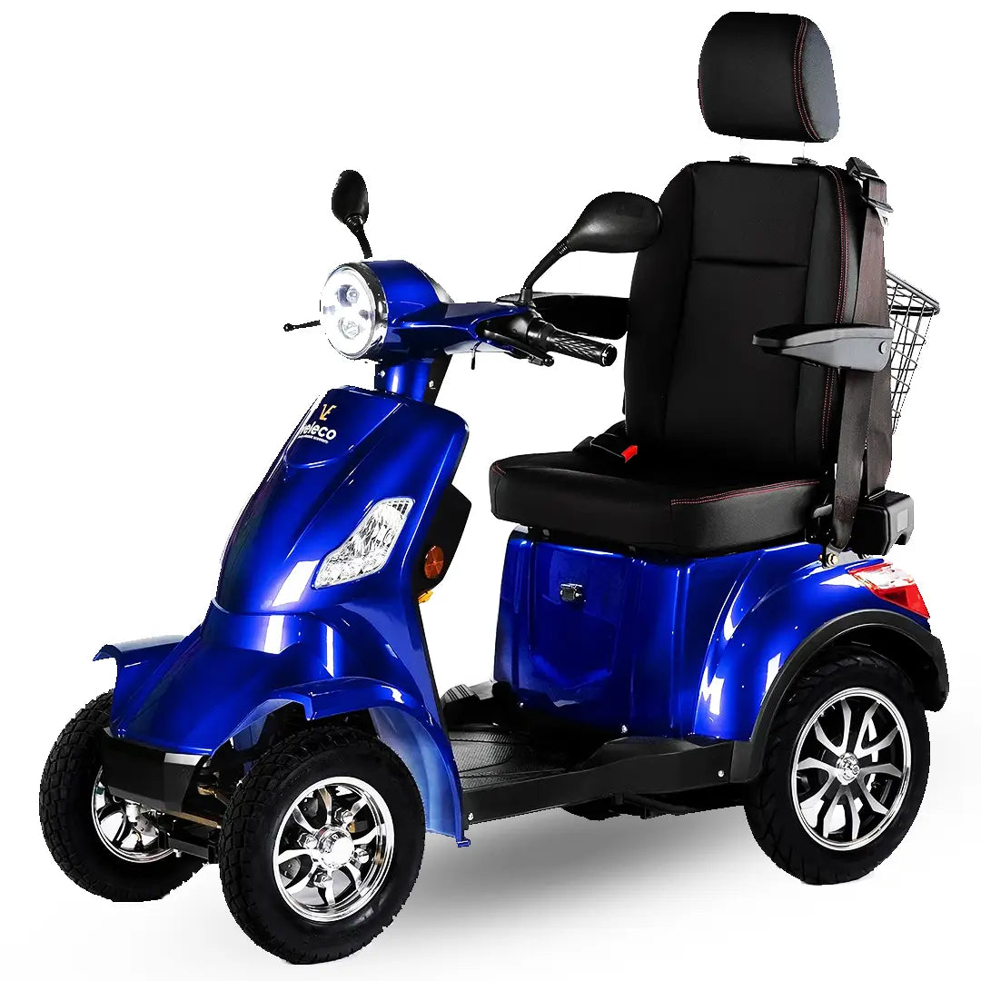 Moto eléctrica de 4 ruedas con freno de mano y bloqueo de volante para paradas seguras de Dortomedical