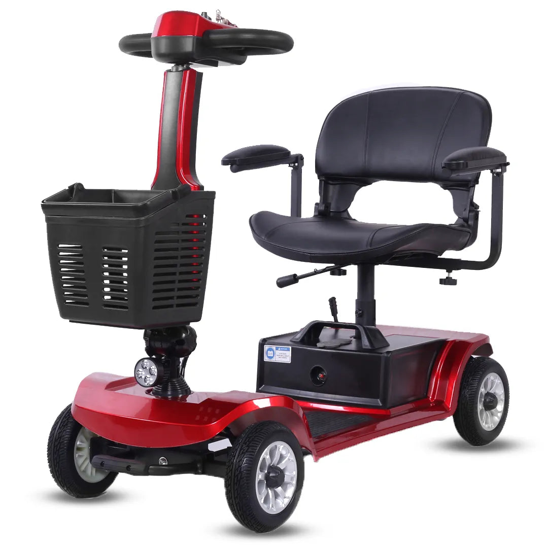 Diseño compacto del scooter eléctrico ideal para maniobrar en ascensores y pasillos estrechos dortomedical