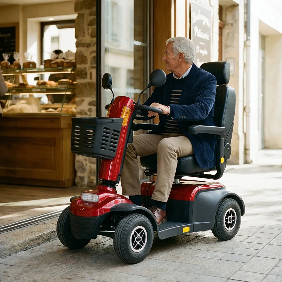 Scooter eléctrico para adultos con retrovisores para un control total del entorno dortomedical