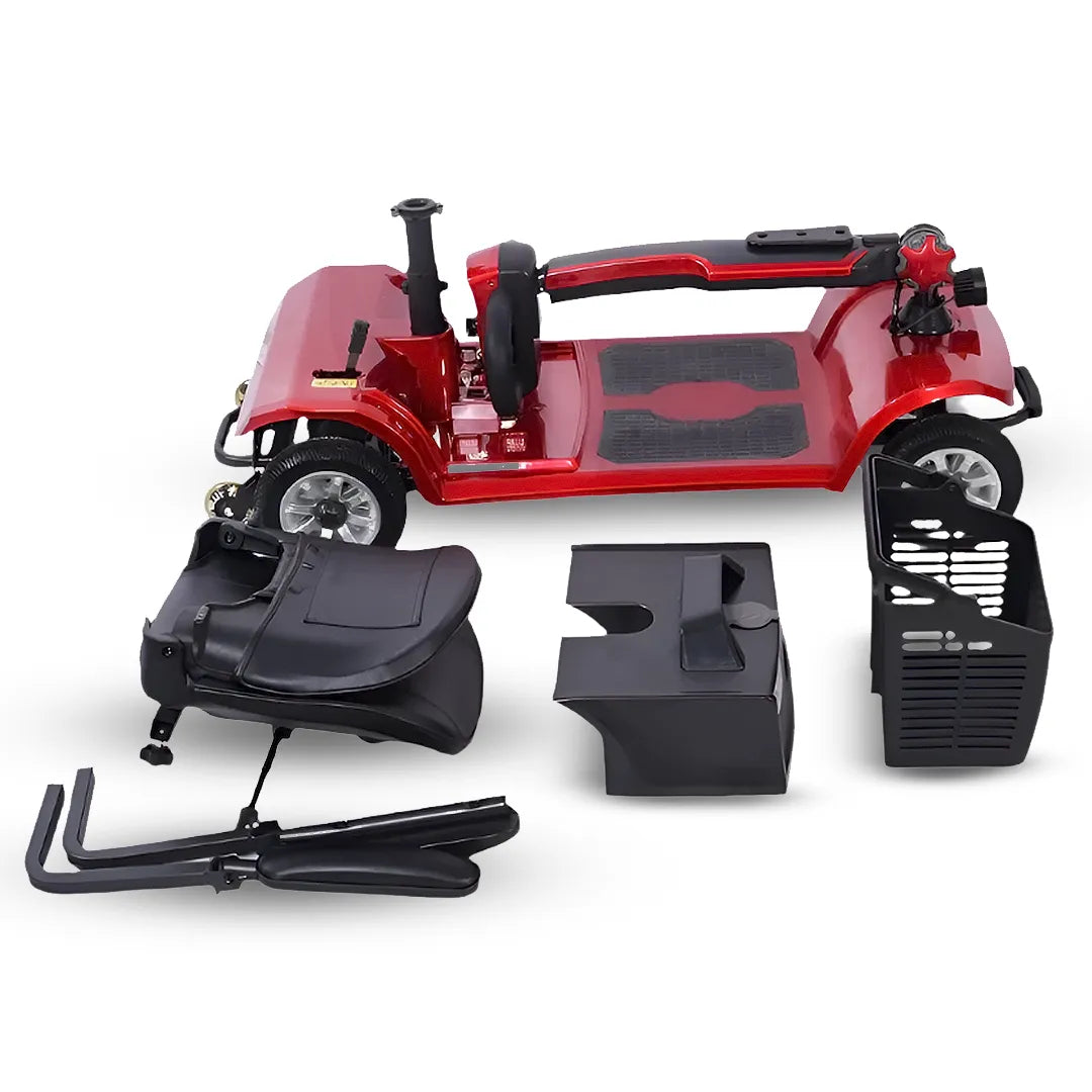 Piezas del scooter eléctrico con ruedas antipinchazos y sistema antivuelco para una conducción segura y estable en todo momento dortomedical