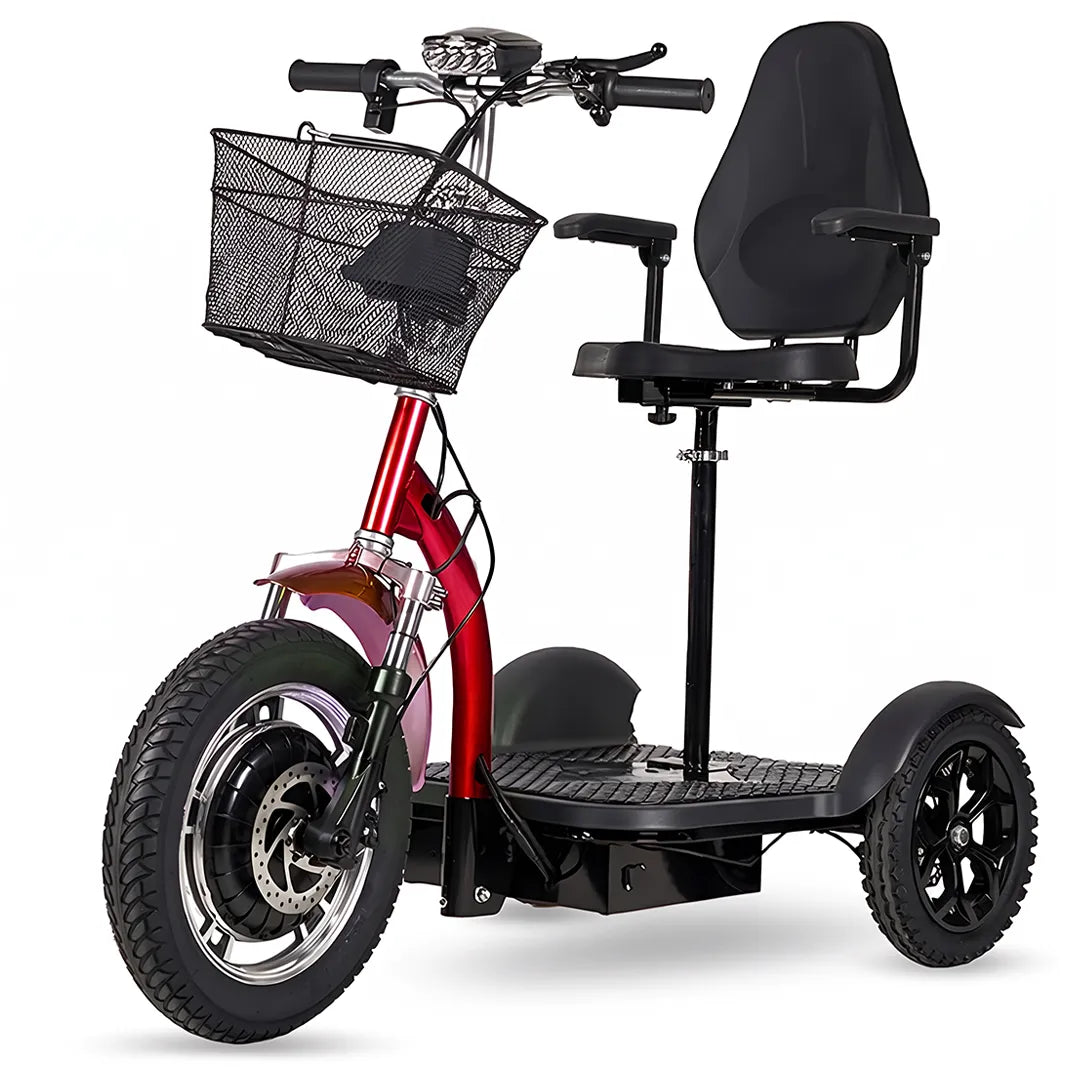 Scooter eléctrico de tres ruedas todoterreno que ofrece mayor potencia y autonomía en el uso diario dortomedical