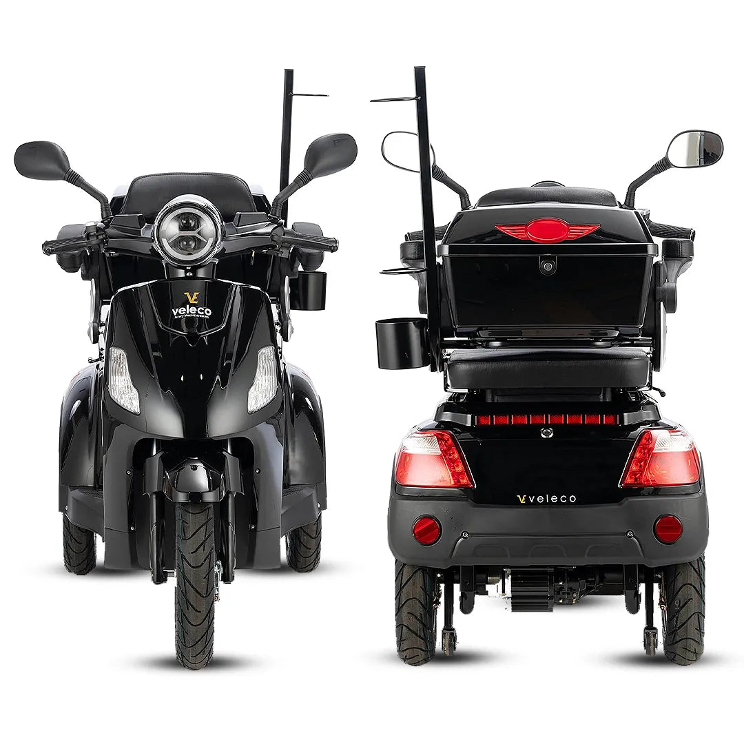 Scooter para mayores con ruedas antivuelco traseras para evitar desequilibrios y accidentes de Dortomedical