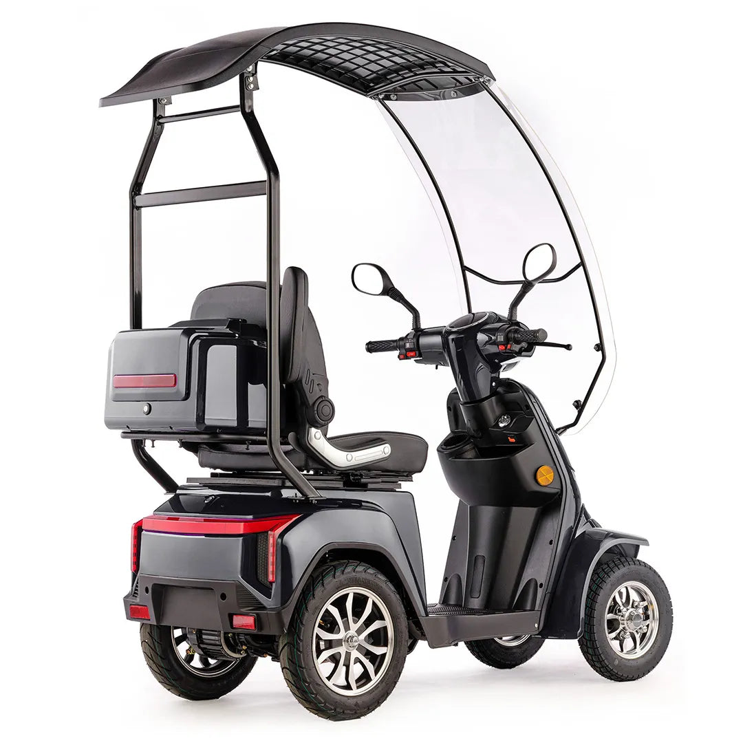 Scooter de movilidad con techo versión actualizada con ergonomía mejorada y confort de Dortomedical