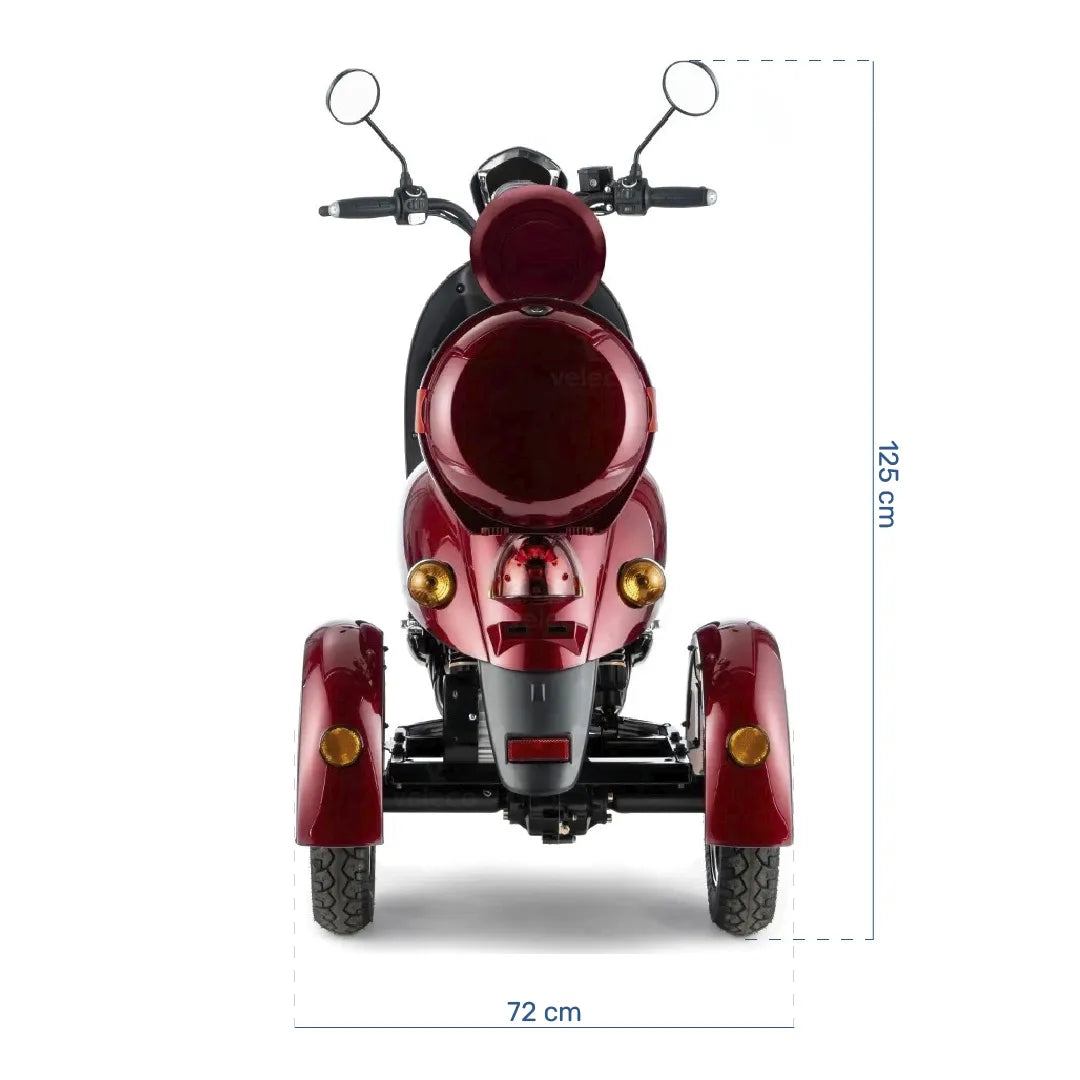 Scooter retro con ruedas de 10 pulgadas y amortiguación para subir bordillos con suavidad de Dortomedical