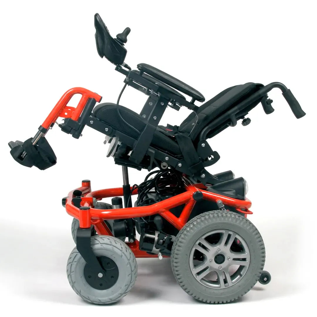 Silla de ruedas con asiento regulable en profundidad y altura para lograr un ajuste postural adaptado a cada niño dortomedical
