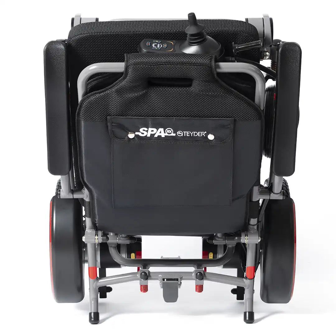 Mecanismo de plegado de silla de ruedas eléctrica fácil y rápido para transporte cómodo dortomedical