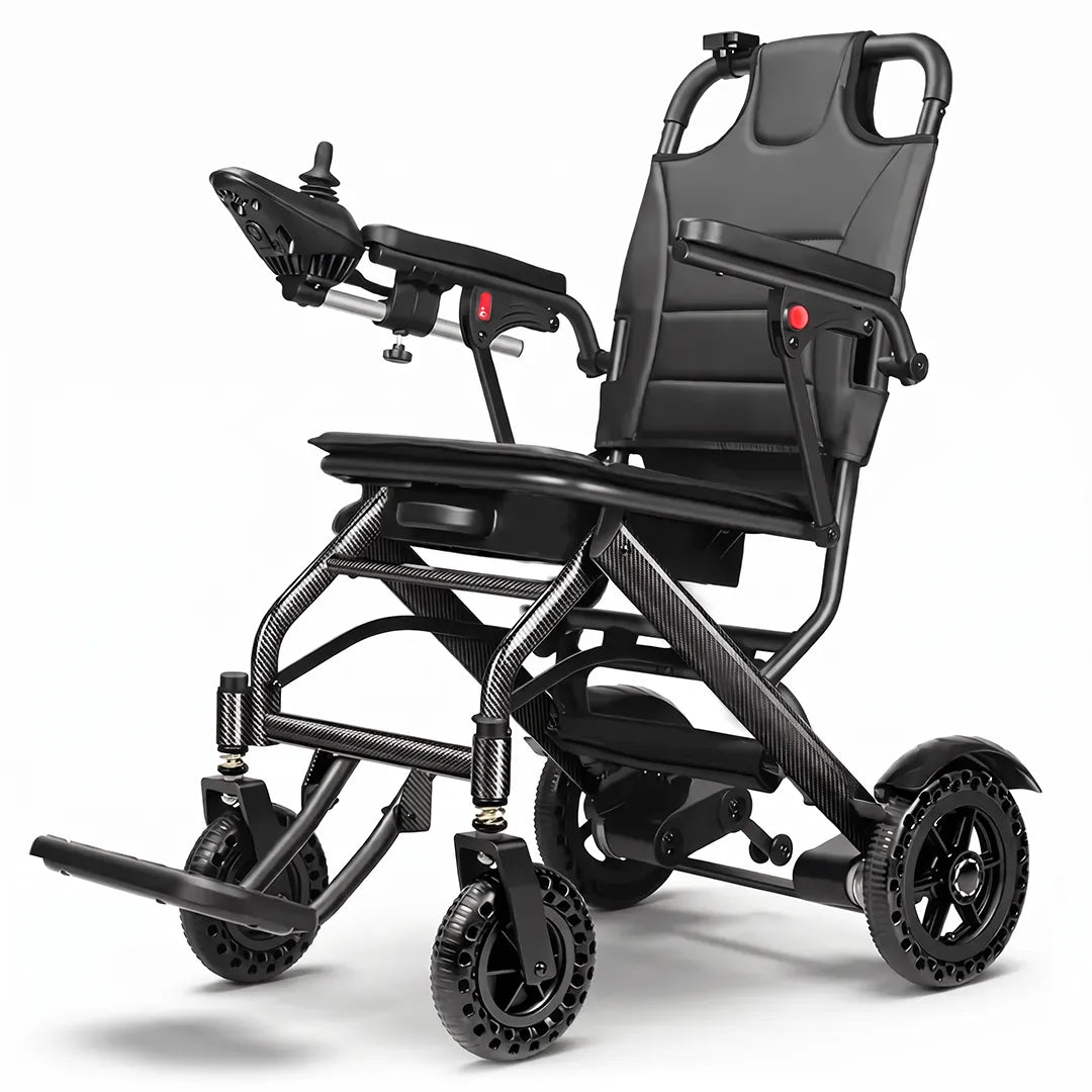 Silla eléctrica plegable con mando de acompañante para una mayor comodidad del cuidador dortomedical