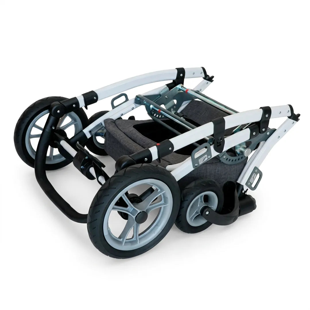 Vista plegada de la silla ortopédica infantil GRIZZLY con respaldo ajustable para mejorar el confort y posicionamiento dortomedical