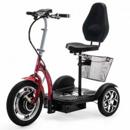 Scooter electrico rojo 3 ruedas
