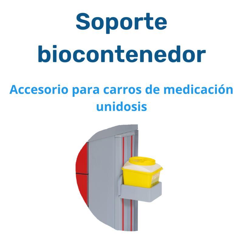 Soporte Biocontenedor Desechable para Carro de Medicación Unidosis