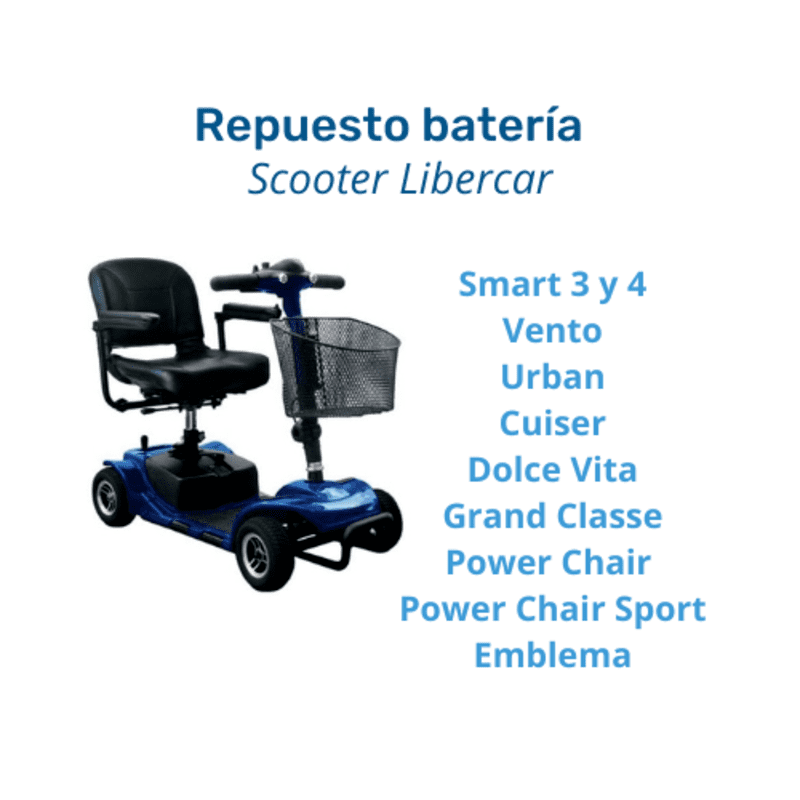 Repuesto de x2 baterías para Scooter Libercar