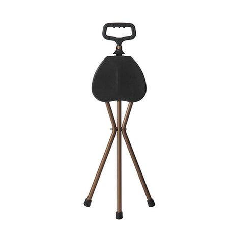 Bastón de aluminio con asiento de 3 patas
