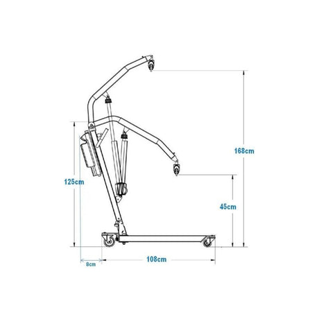 Grúa para Traslado de Pacientes Eléctrica VULCAN MAXI (Hasta 180Kg)