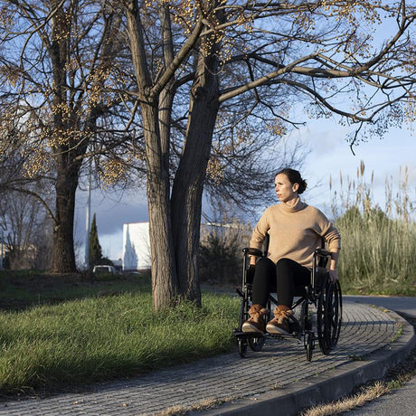 Silla de Ruedas Autopropulsable PLEGABLE Acero