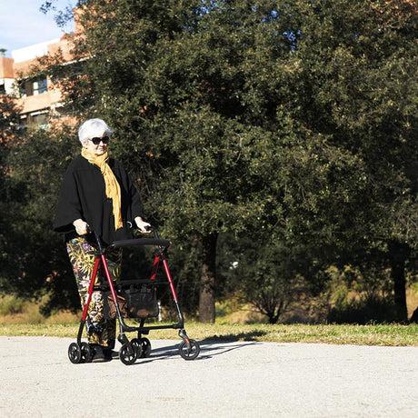 Andador con Asiento y Freno de Presión Plegable