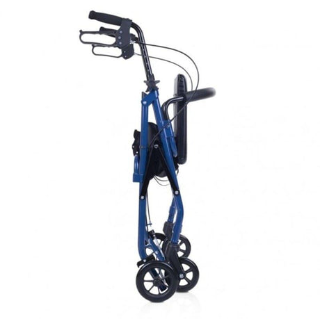 Andador Plegable de 4 Ruedas con Asiento y Cesta