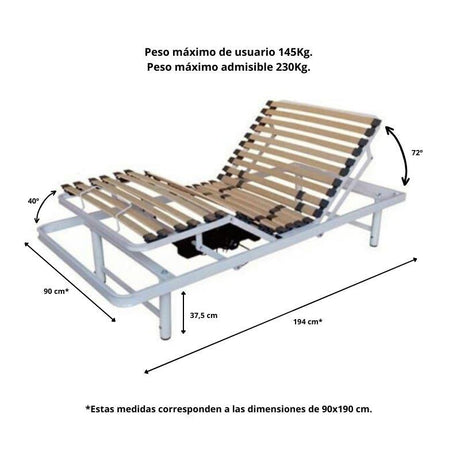 PACK Cama Articulada con Somier Eléctrico GERAS Completa