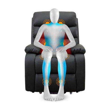 Sillón Relax RECLINABLE con Masaje MARRÓN