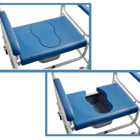 Silla de Ducha con Ruedas y wc XL Samoa (Resistente 325Kg)