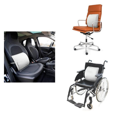 Cojín Lumbar Ortopédico Viscoelástico y Carbono