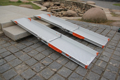 Rampa de Aluminio Telescópica 2 Carriles (Resistente 270 kg.)
