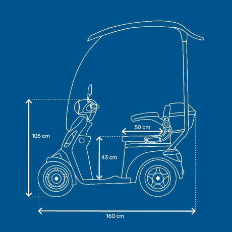 Scooter Eléctrico 4 Ruedas FASTER con Techo