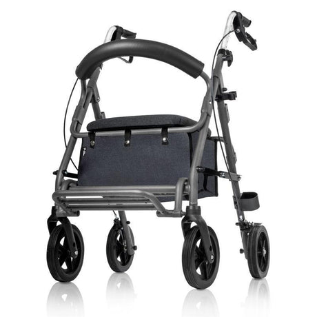 Andador Silla de Ruedas 2 en 1 con Reposapiés y Plegable