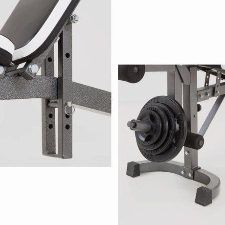 Banco de Pesas PLEGABLE y Multifuncional con Curl de Brazo Incluido WBX-90